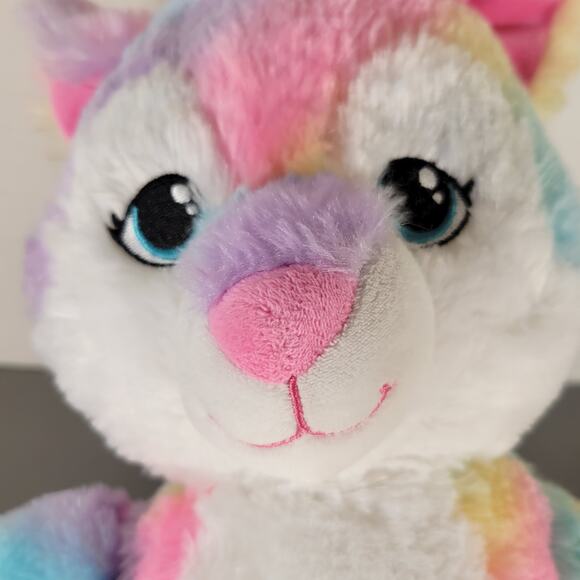 Build-A-Bear Great Wolf Lodge Rainbow Plush Cat 17" Stuffed Animal Toy 2021 - Picture 10 of 12